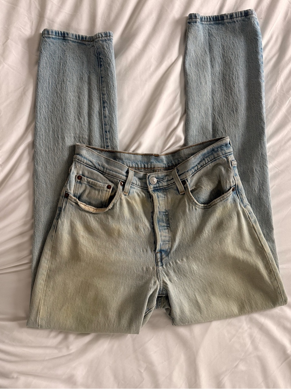 Levi's 501 Light Blue Straight Leg Women's Jeans size W28 L32